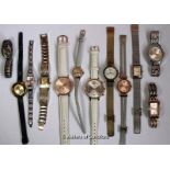 *Selection of twelve ladies' wristwatches (Lot subject to VAT)