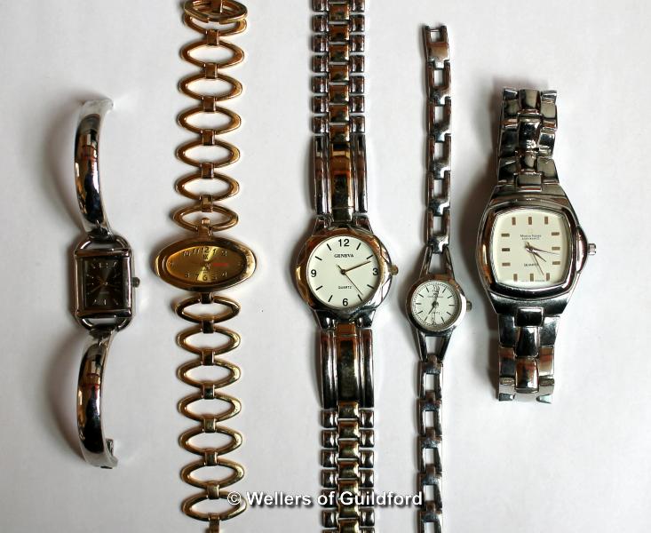 Selection of five mixed wristwatches (Lot subject to VAT)