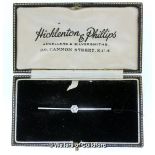 Diamond set bar brooch, old cut diamond set to the centre, weighing an estimated 0.50ct, mounted