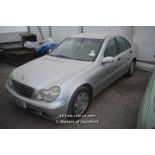 *2001 MERCEDES BENZ C220, REG W051 KDX, SILVER