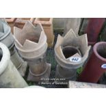 *TWO CROWN TOP CHIMNEY POTS, THE TALLEST 940 HIGH