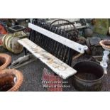 *SIMPLE RAILWAY BENCH WITH CAST IRON LEGS, 1770 LONG