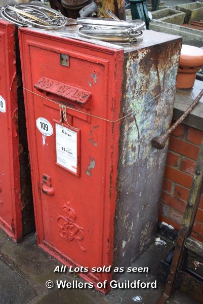 *CAST IRON 'GR' RED POST BOX, 1200 X 500 X 450