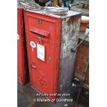 *CAST IRON 'GR' RED POST BOX, 1200 X 500 X 450