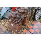 *PAIR OF LION MASK CORBELS