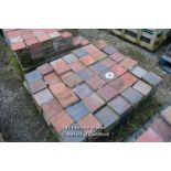*PALLET OF APPROX THREE HUNDRED AND THIRTY FIVE RED AND BLACK QUARRY TILES 6X6