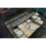 *PALLET OF ONE HUNDRED AND TEN YELLOW QUARRY TILES 6X6