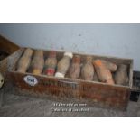 *VINTAGE CRATE OF WOODEN SKITTLES