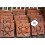 *TWENTY FOUR TERRACOTTA STAR DESIGN TILE INSERTS