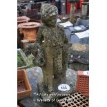 *COMPOSITION STONE WATER FEATURE OF A YOUNG BOY, 780 HIGH