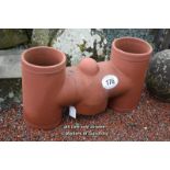 *TRIPLE TERRACOTTA CHIMNEY POT, 810 X 470