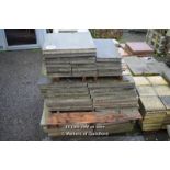 *PALLET OF APPROX SIXTY CONCRETE PAVING SLABS, VARIOUS DIMENSIONS