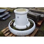 *WHITE SALT GLAZED CIRCULAR WASH UP BASIN, 1150 DIAMETER