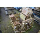 *PALLET OF APPROX FORTY FIVE INDIAN ROUGH CUT SANDSTONE PAVING SLABS, VARIOUS DIMENSIONS