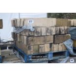 *PALLET OF APPROX EIGHTY ASHLAR BATH STONE BLOCKS, VARIOUS DIMENSIONS