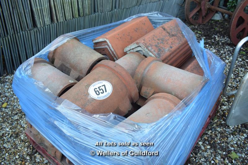 *PALLET OF APPROX EIGHTY RIDGE TILES