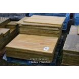 *PALLET OF APPROX FORTY SMOOTH CUT INDIAN SANDSTONE PAVING SLABS, VARIOUS DIMENSIONS