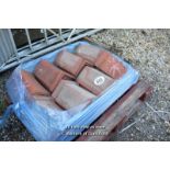 *PALLET OF APPROX TWENTY FOUR RIDGE ROOF TILES