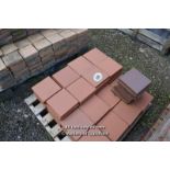 *PALLET OF APPROX NINETY FIVE RED QUARRY TILES 9X9