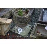 *COMPOSITION STONE PIER CAP BASED PLANTER, 490 HIGH