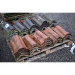*PALLET OF APPROX FIFTY HIP ROOF TILES