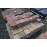 *PALLET OF APPROX ONE HUNDRED AND FORTY RED AND YELLOW QUARRY TILES 6X6