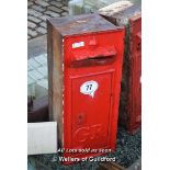 *CAST IRON 'GR' RED POST BOX, 850 X 345 X 300