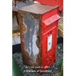 *CAST IRON 'ER' RED POST BOX, 830 X 350 X 300