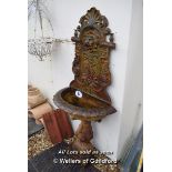 *CAST IRON GARDEN WATER WALL FEATURE, 1670 HIGH X 780 WIDE