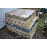 *PALLET OF APPROX TWENTY FIVE CONCRETE PAVING SLABS, 900 X 600