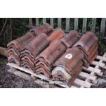 *PALLET OF APPROX FIFTY RIDGE ROOF TILES