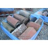 *PALLET OF APPROX EIGHTY SEVEN RIDGE ROOF TILES