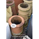 *THREE MIXED CHIMNEY POTS INCLUDING CROWN TOP, THE TALLEST 580 HIGH