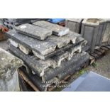 *PALLET CONTAINING BALUSTRADE, BASE STONES AND COPING