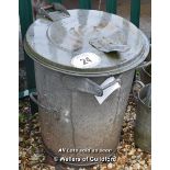 *GALVANISED BIN, 600 HIGH