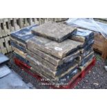 *PALLET OF APPROX TWENTY SANDSTONE BLOCKS, APPROX 600 X 470 X 70