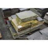 *PALLET OF APPROX FIFTY CONCRETE PAVING SLABS, VARIOUS DIMENSIONS