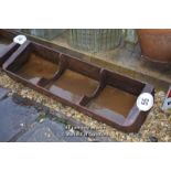 *TRIPLE SECTION CAST IRON TROUGH, 950 X 285