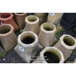 *THREE MIXED CHIMNEY POTS, THE TALLEST 370 HIGH