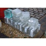 *APPROX THIRTY SQUARE GLASS BRICKS, 190 X 190