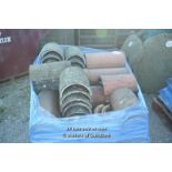 *PALLET OF APPROX HUNDRED RIDGE ROOF TILES