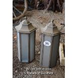 *PAIR OF BRASS WALL LIGHTS, EACH 750 HIGH