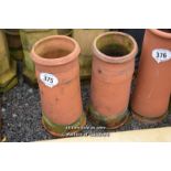 *PAIR OF TERRACOTTA CHIMNEY POTS, 610 HIGH