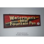 *'WATERMANS IDEAL FOUNTAIN PEN' WOODEN ADVERTISING SIGN