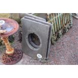 *THREE STONE DRAIN COVERS, 710 X 570