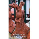 *TERRACOTTA DOUBLE HEADED DRAGON ROOF FINIAL, 550 HIGH