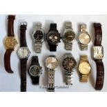 *Selection of eleven gentlemen's wristwatches, including Citizen, Rotary, Sekonda (Lot subject to