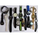 *Selection of fifteen mixed wristwatches, including Swatch, Accurist, Casio (Lot subject to VAT)