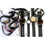 *Selection of twelve mixed wristwatches with rubberised straps, and fitness watches (Lot subject