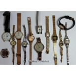 *Selection of twelve ladies' wristwatches (Lot subject to VAT)